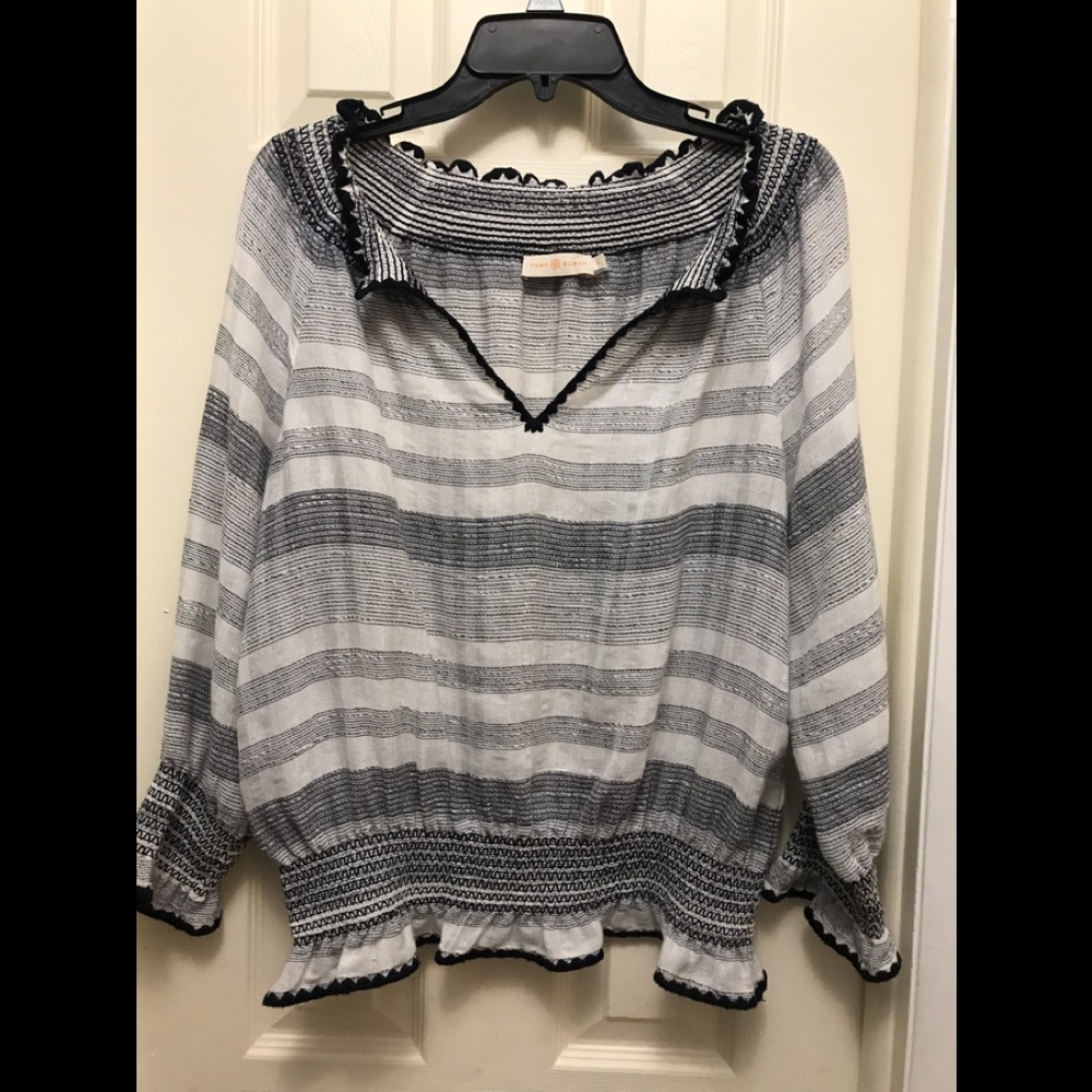 Ladies Small Tory Burch Top Blouse Shirt cute